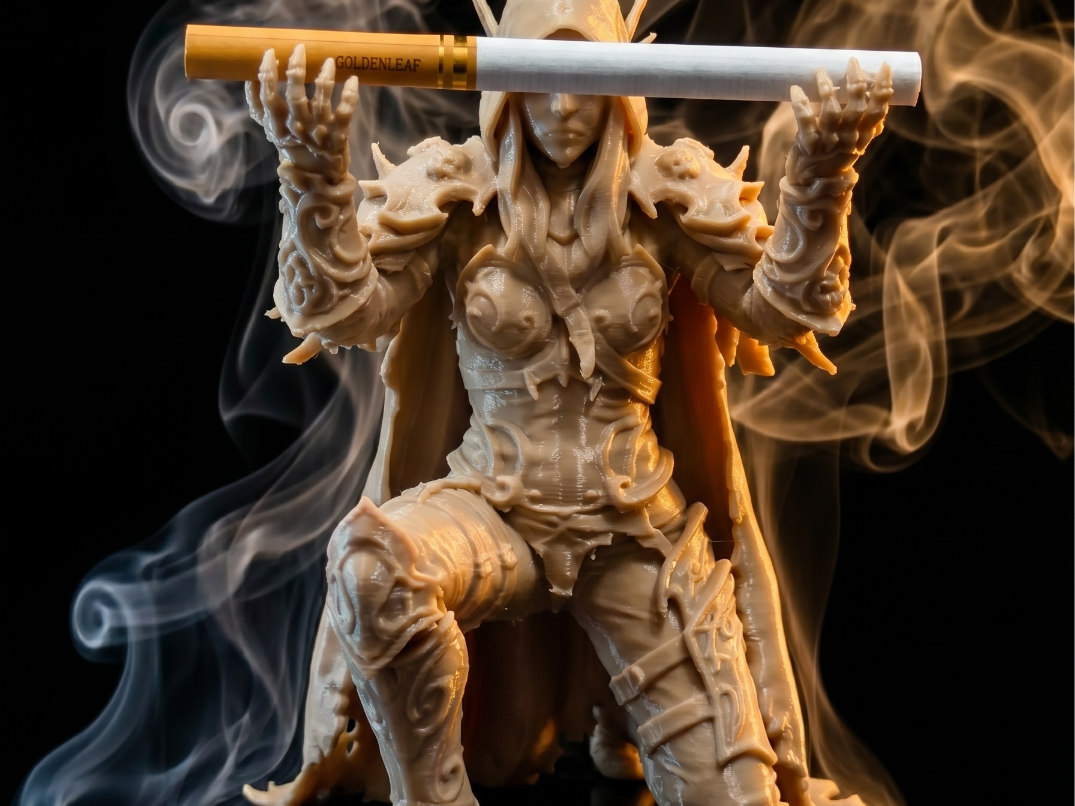 魔兽世界 希尔瓦娜斯 香烟架/递烟模型