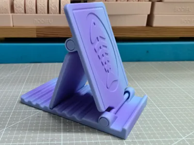Fishbone Phone Stand (Print in Place)
