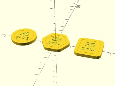 Parametric 3d printer male female test