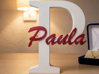 Personalized 'P' Monogram - Custom 'Paula'