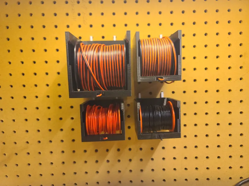 Parametric Pegboard Wire Spool Holder