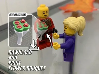 Fiori Minifigure - Brick flower bouquet