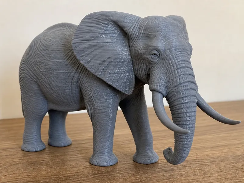 1 meter tall upscaled African elephant