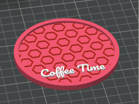 Parametric Coffee Coaster (Geometric Patterns&Text