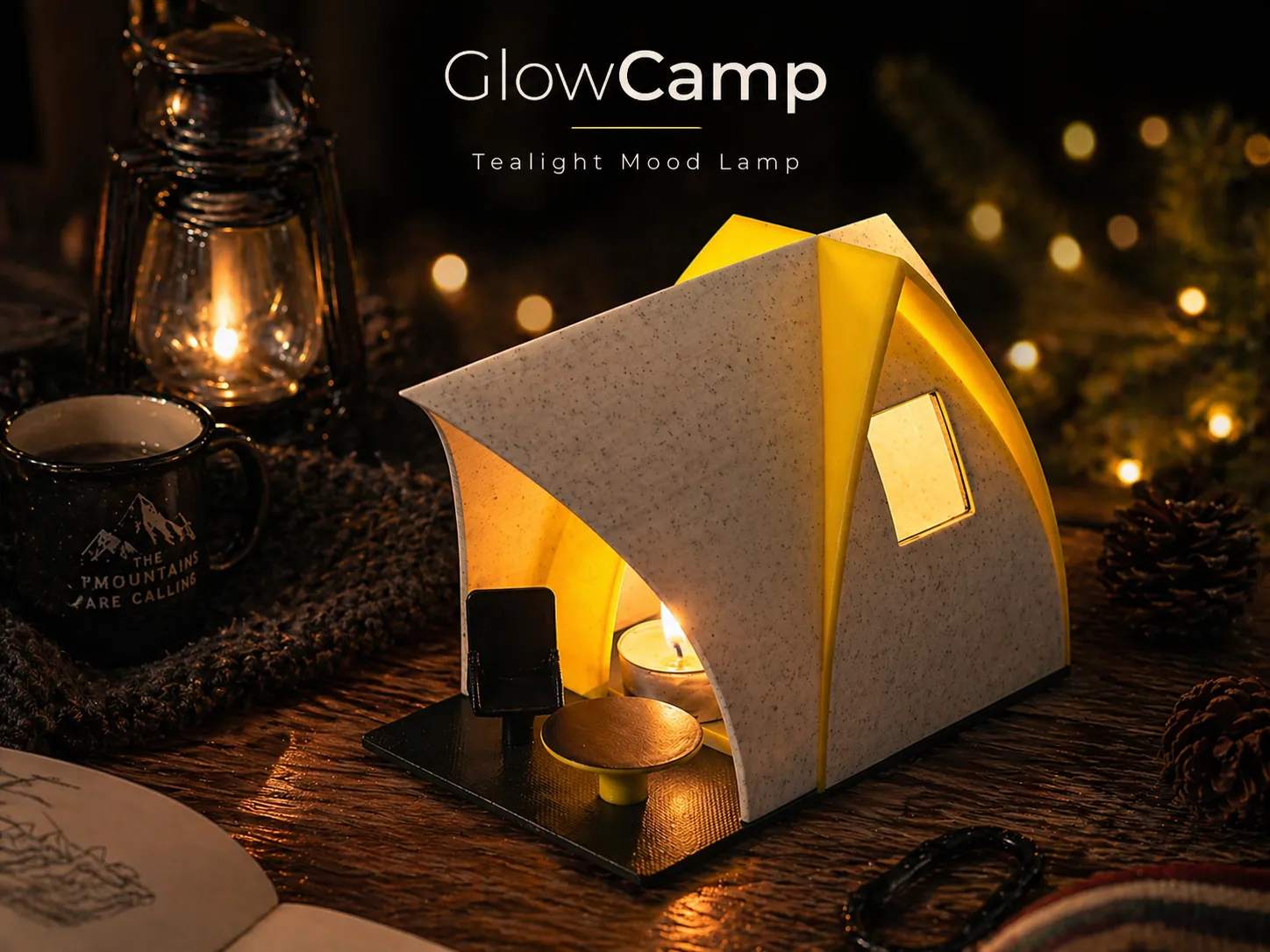 GlowCamp Tealight Tent Lamp