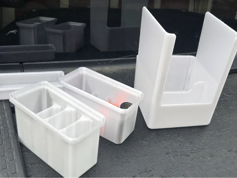 Rivian R1t center console organizer trays