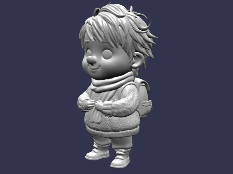 Kleiner Junge mit Rucksack