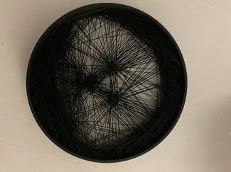 Dog String Art Circle Frame