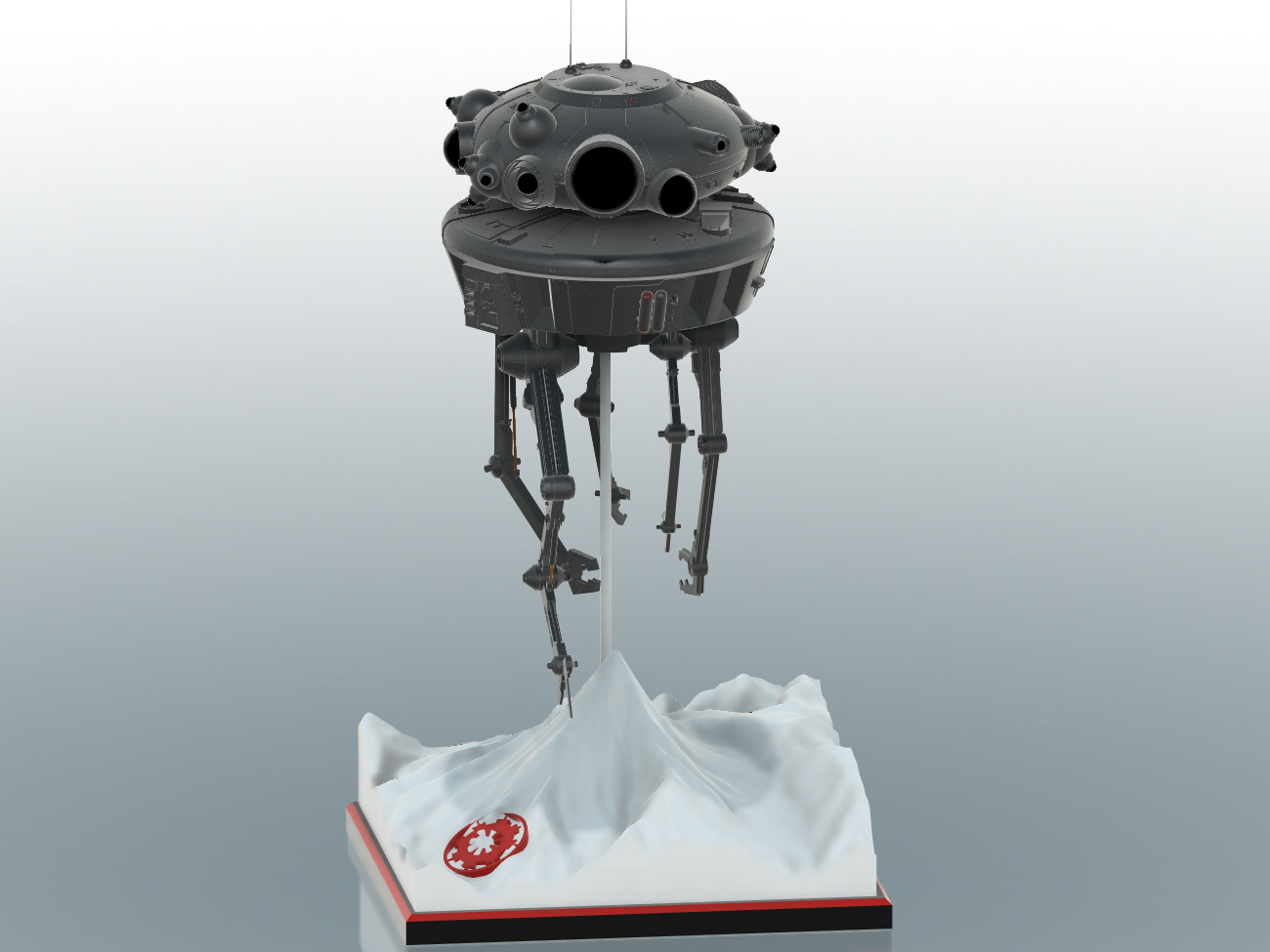 Karlz Imperial Probe Droid Pole an Snow Base!