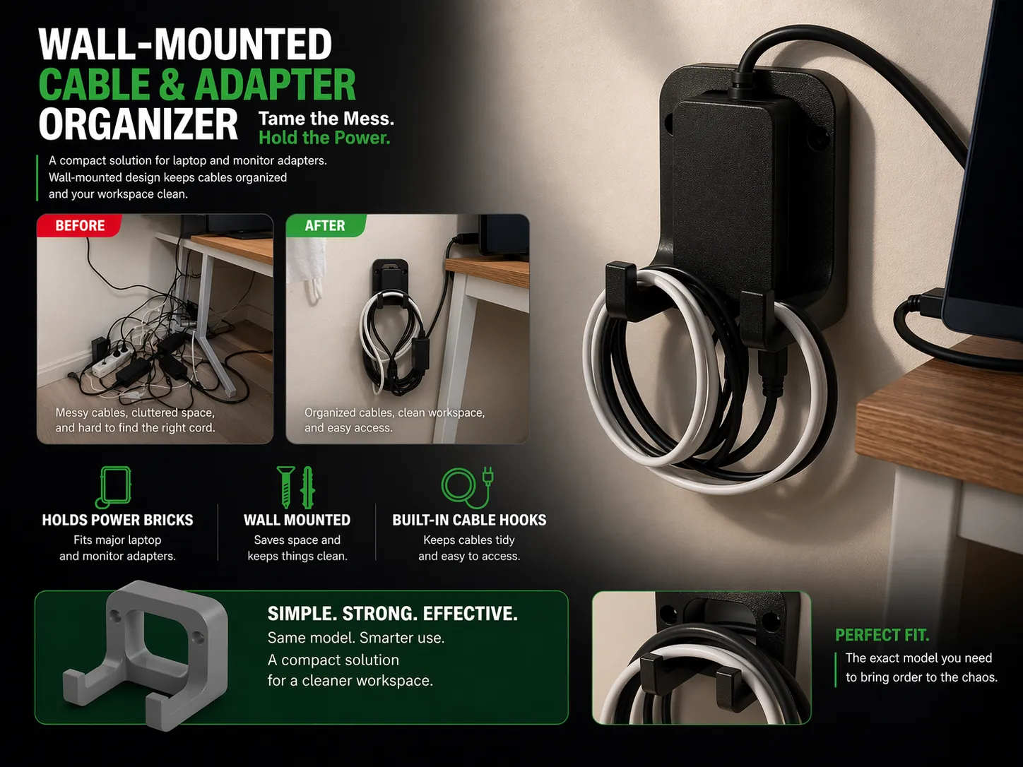 Wall Cable Organizer