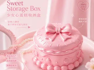 少女心蛋糕收纳盒