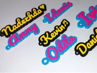 Custom Keychain Generator 5 Names & Emojis
