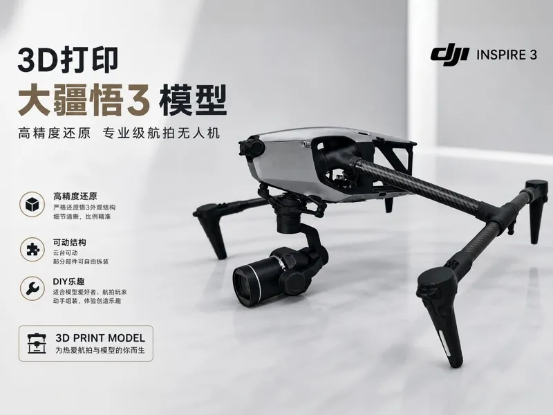 1:1大疆悟3模型（完整优化全可动版）