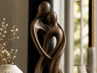 Abstract Hugging Couple SculptureModern Home Decor