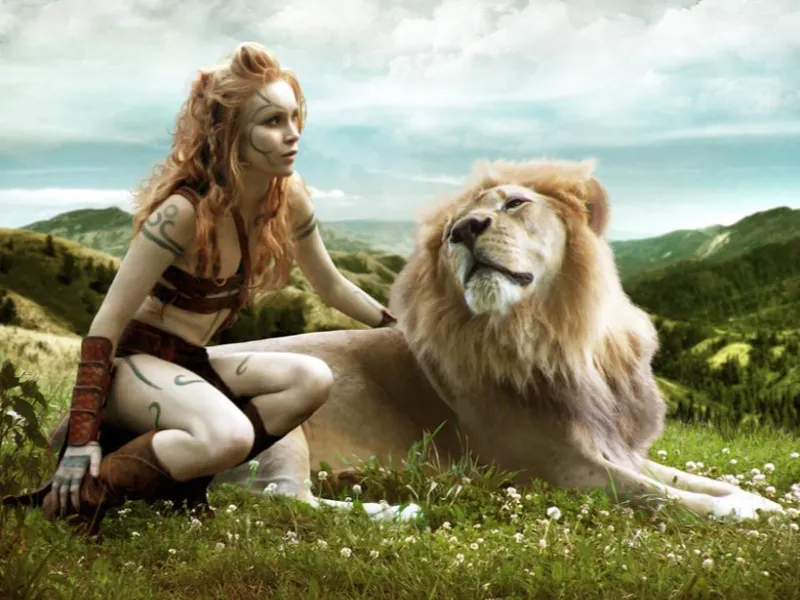 Girl & Lion