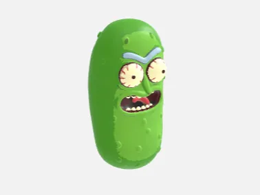 Crazy pickle Rick cute style