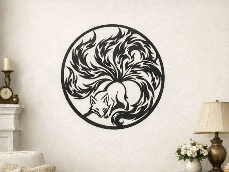 wallart 九尾の狐 