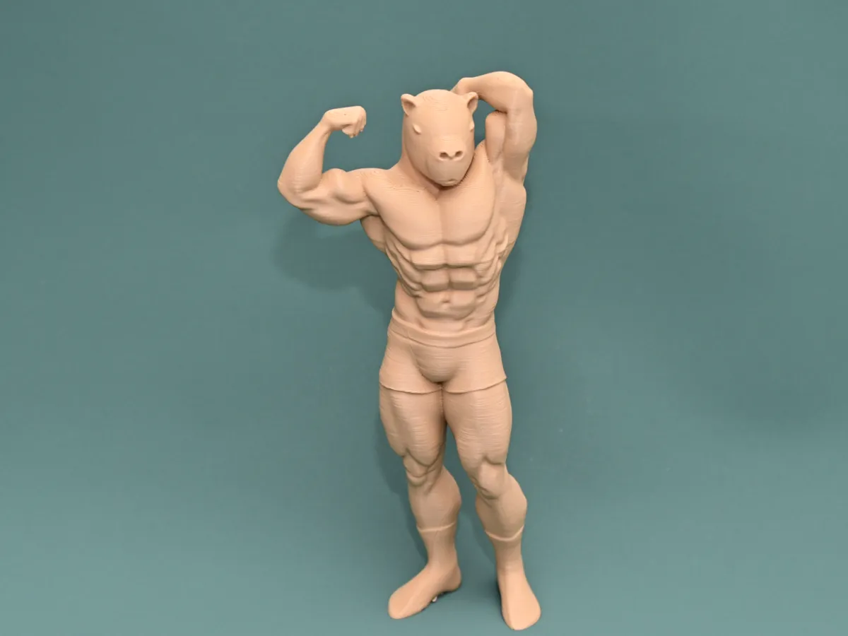 Muscular Capybara Sculpture - Free 3D Print Model - MakerWorld