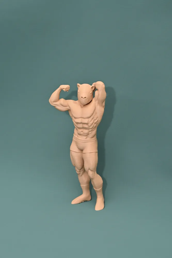 Muscular Capybara Sculpture - Free 3D Print Model - MakerWorld