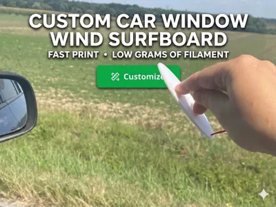 Custom Car Window Wind Surfboard