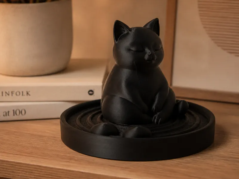 Zen Cat Tray for Jewelry, Keys, and Small Items