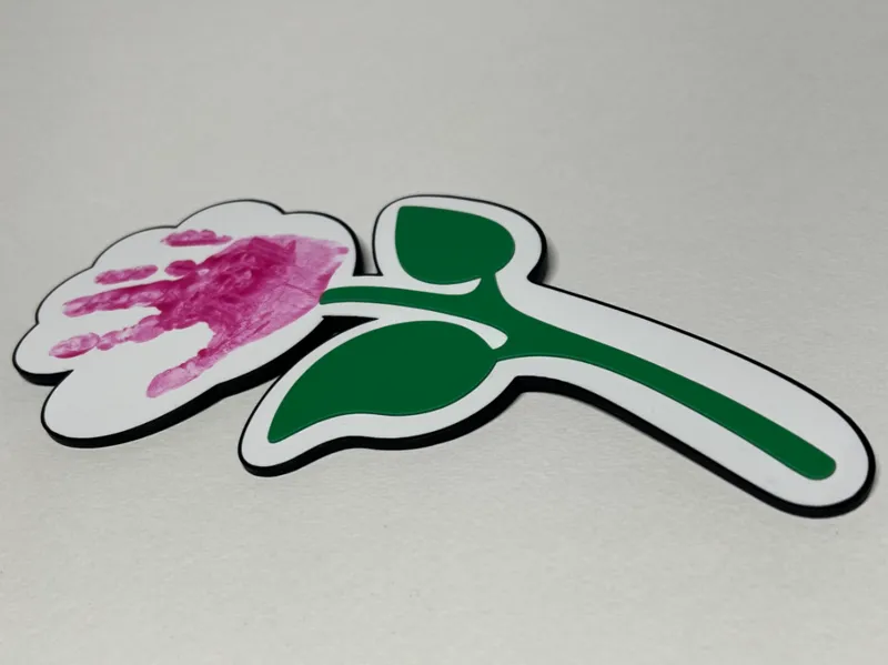 Handprint/ pawprint flower