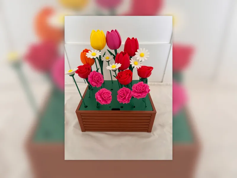 Toy Flower Box with Removable Insert