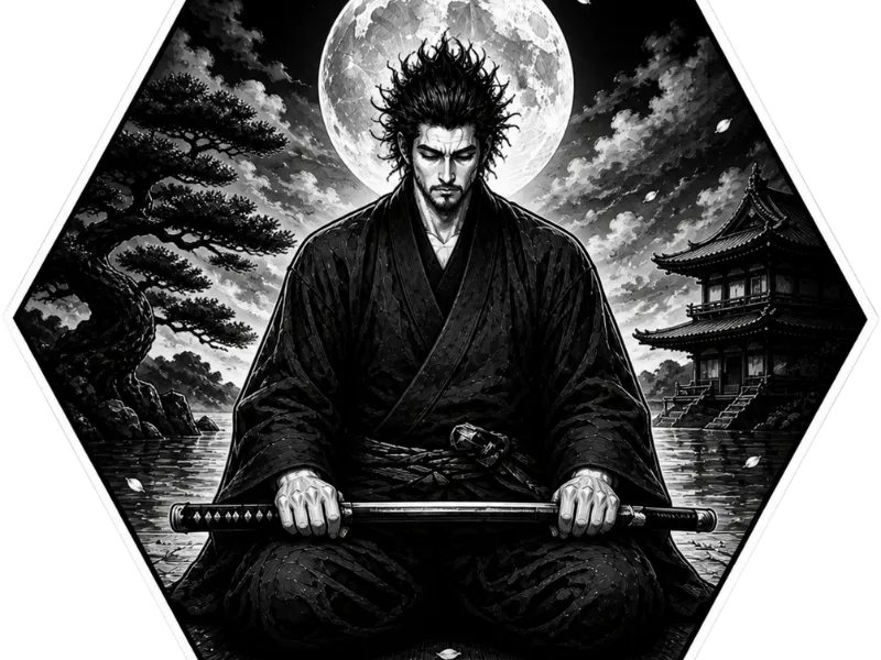 Plaque Murale 3D Miyamoto Musashi