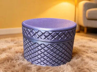 A beautiful and simple cylindrical storage box with a lid