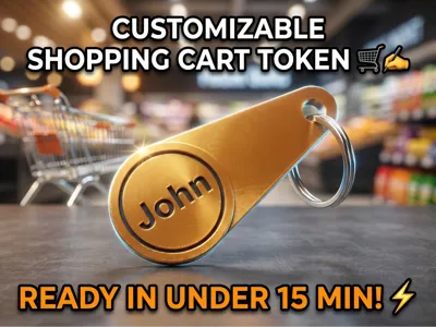 Customizable Shopping Cart Token / Keychain