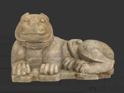 Leopard-shaped Stone Weight