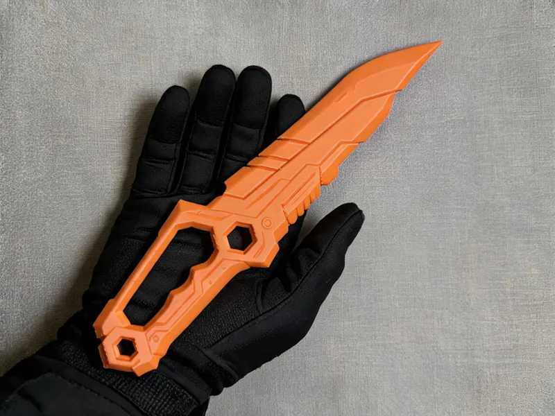 Orange Cyber Assault Armor-piercing Tactical Blade