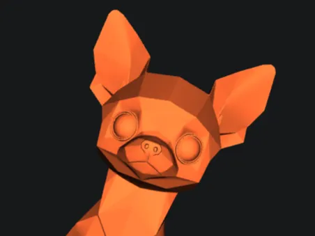 Low poly chihuahua (dog)