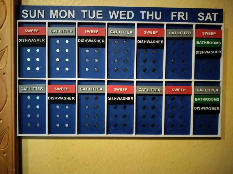 Parametric Chore Calendar/Chart