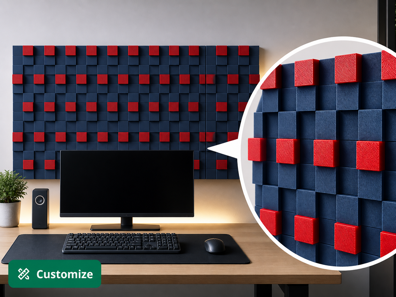 Magnetic Modular Wall Tiles