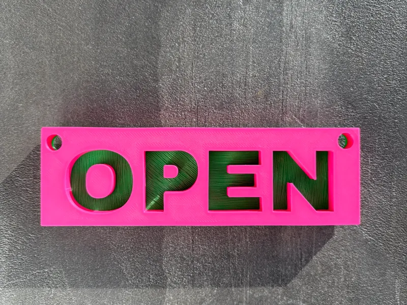 OPEN / CLOSED – Reversible Door Sign