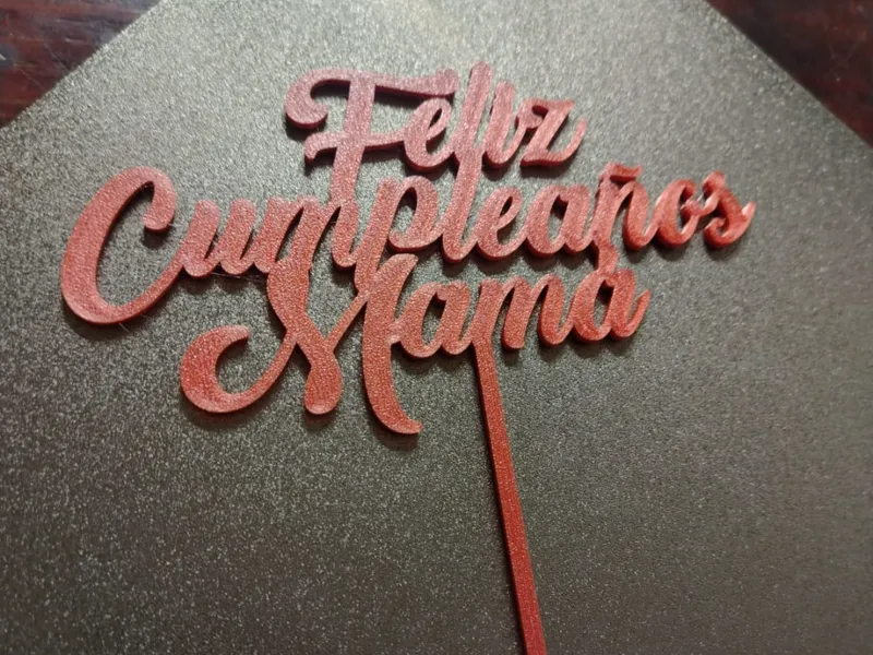 Cake Topper Feliz Cumpleaños Mama