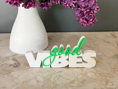 Good Vibes Sign | Spruchschild | Word Art Decor 
