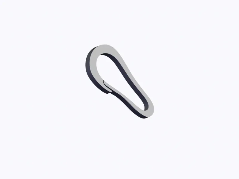 O Hook Carabiner (14) Flexible Round Snap Link