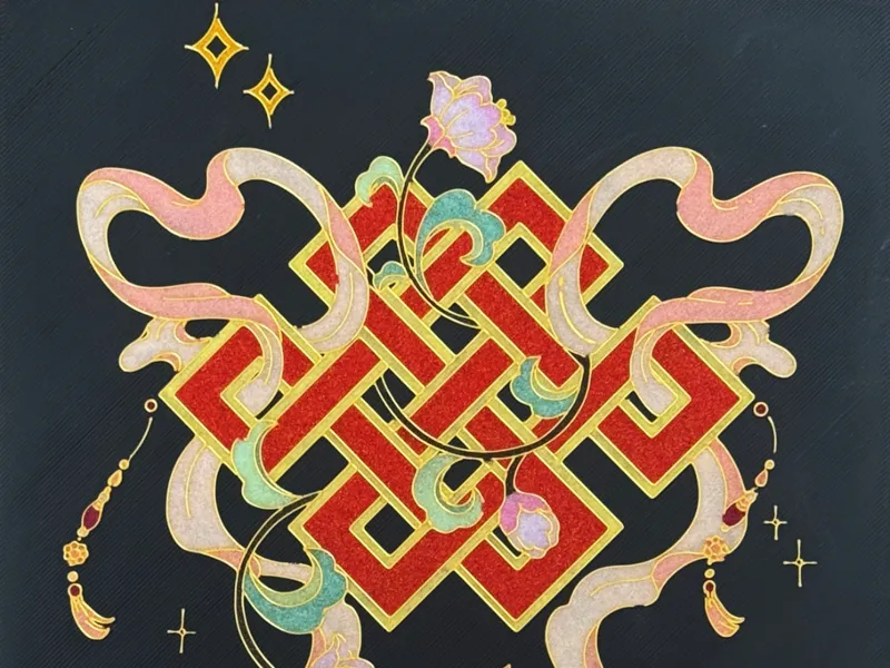 掐丝  传统纹样  吉祥八宝--吉祥结