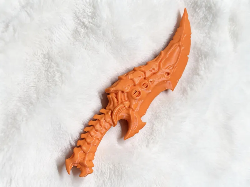Blaze Orange Parasitic Bone Cyber Battle Blade