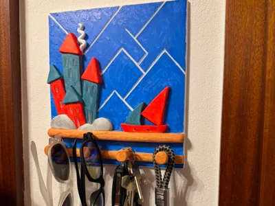 Sunglasses holder in maritime coastal style