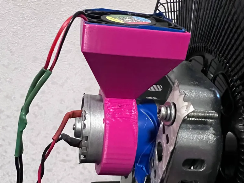 forced cooling for the RS-550 series motor