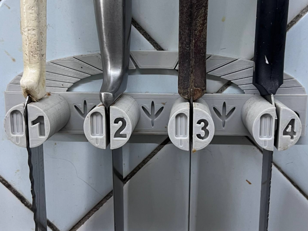 wall-mounted knife stand