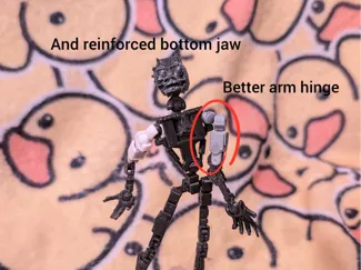 mimic fnaf better upper arm hinge & reinforce jaw 