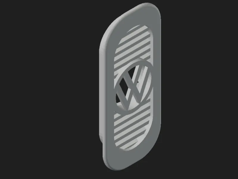 VW T3 Vent Cover Door Pillar with VW Logo