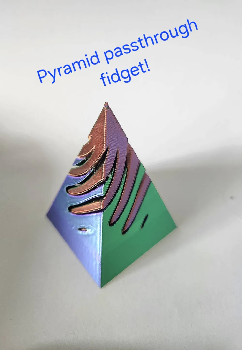 Triangular Pyramid Fidget Pyramid Passthrough Fidget - Free 3D Print Model - MakerWorld