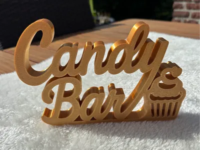 Candy Bar Display Sign