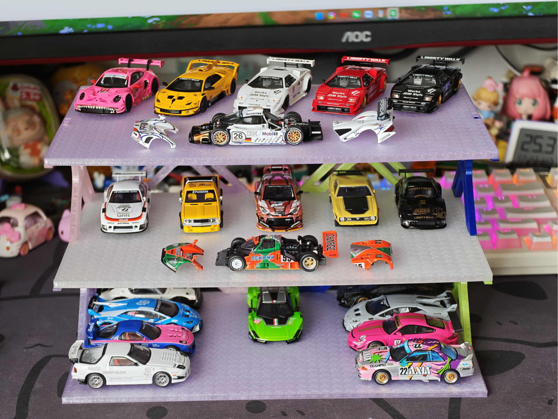1:64 无限堆叠多层小车展示架