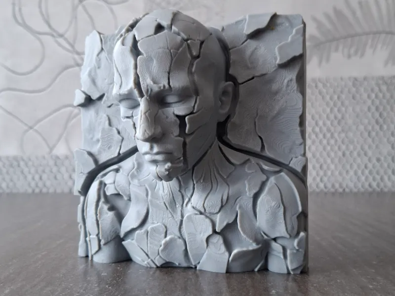 Cracked Soul - Relief Sculpture
